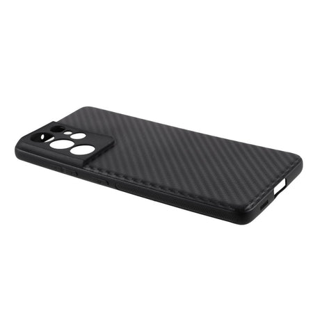Тънък Силиконов Калъф за Samsung S21 Ultra, Forcell Fiber Case, Черен (3)