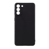 Тънък Силиконов Калъф за Samsung S21 Plus, Forcell Fiber Case, Черен