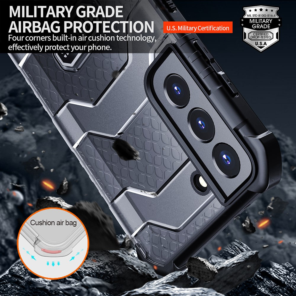 Противоударен Хибриден Калъф за Samsung S21, Explorer Triple Case, Черен (3)