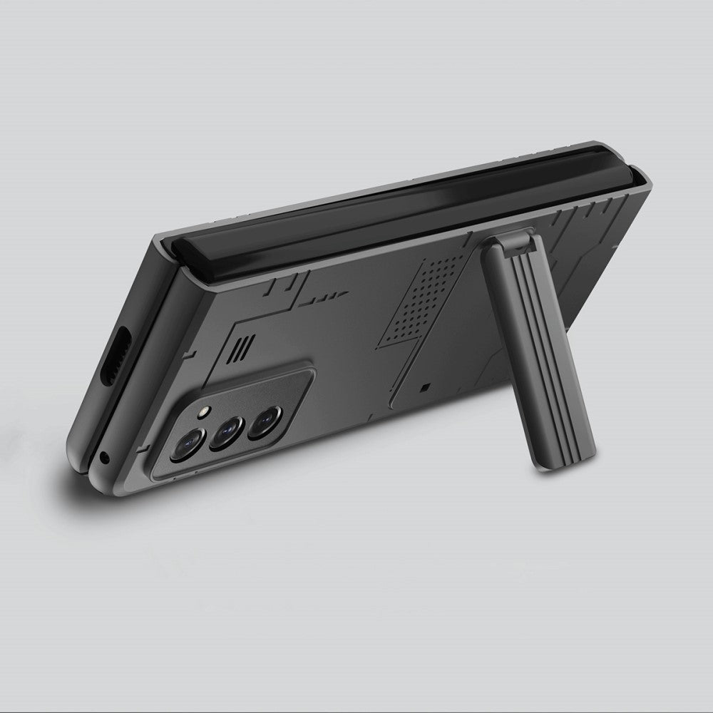 Противоударен Калъф с Поставка за Samsung Z Fold 2, GKK PC Case, Сив (2)