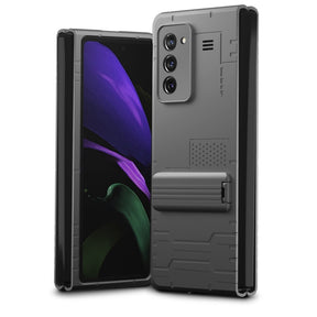 Противоударен Калъф с Поставка за Samsung Z Fold 2, GKK PC Case, Сив