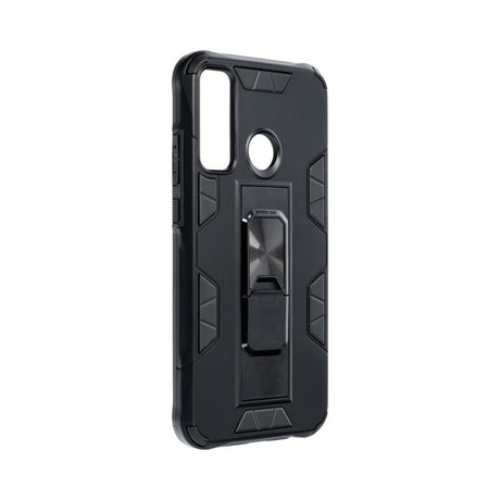 Противоударен Калъф със Стойка за Huawei P40 Lite E, Forcel Defender Case, Черен