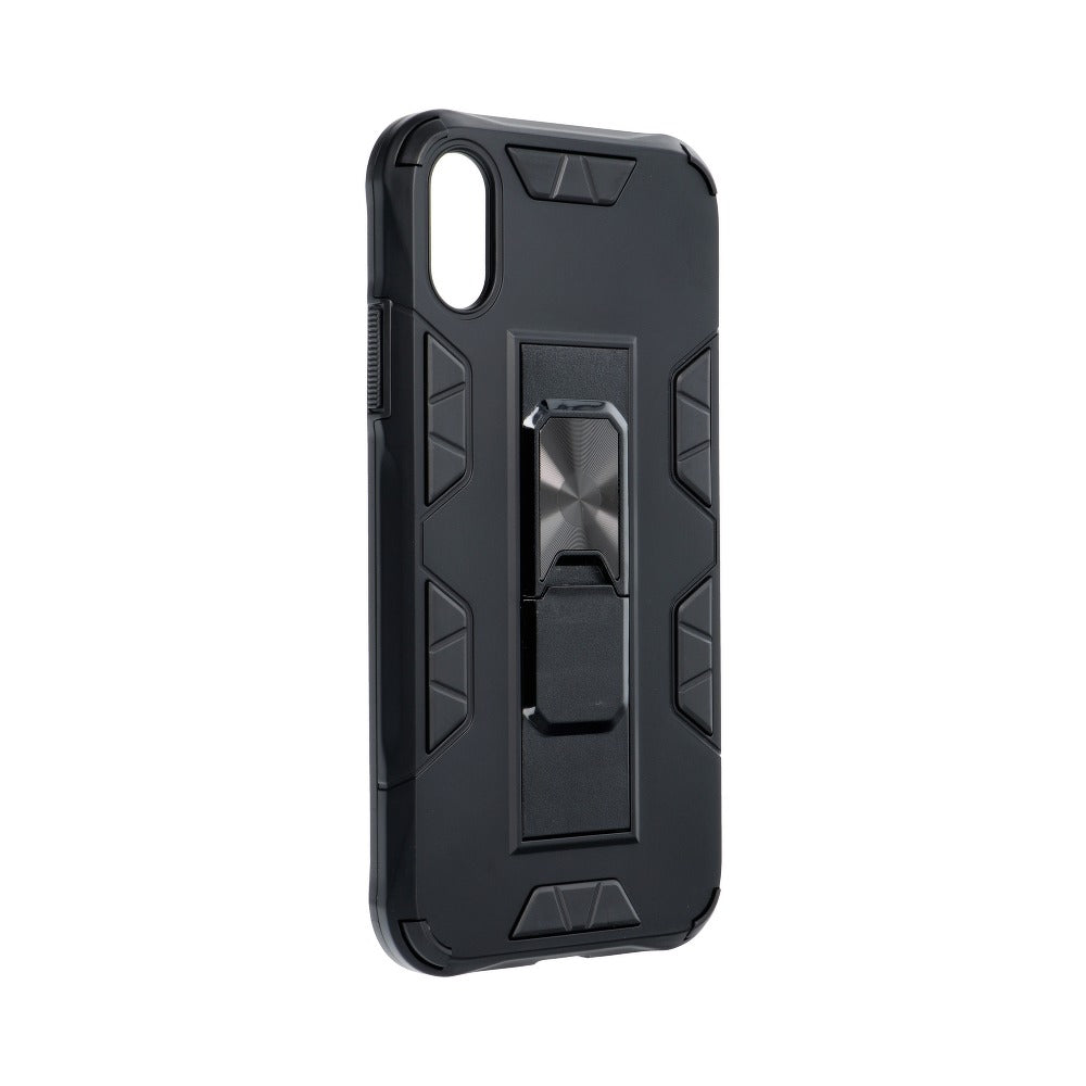 Противоударен Калъф със Стойка за Xiaomi Redmi 9A, Forcel Defender Case, Черен