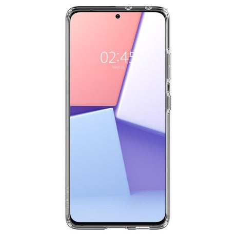 Противоударен Силиконов Калъф за Samsung S21 Ultra, Spigen Liquid Crystal Case, Прозрачен (6)
