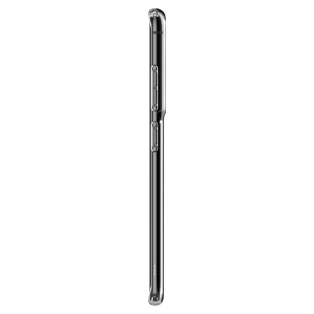Противоударен Силиконов Калъф за Samsung S21 Ultra, Spigen Liquid Crystal Case, Прозрачен (5)