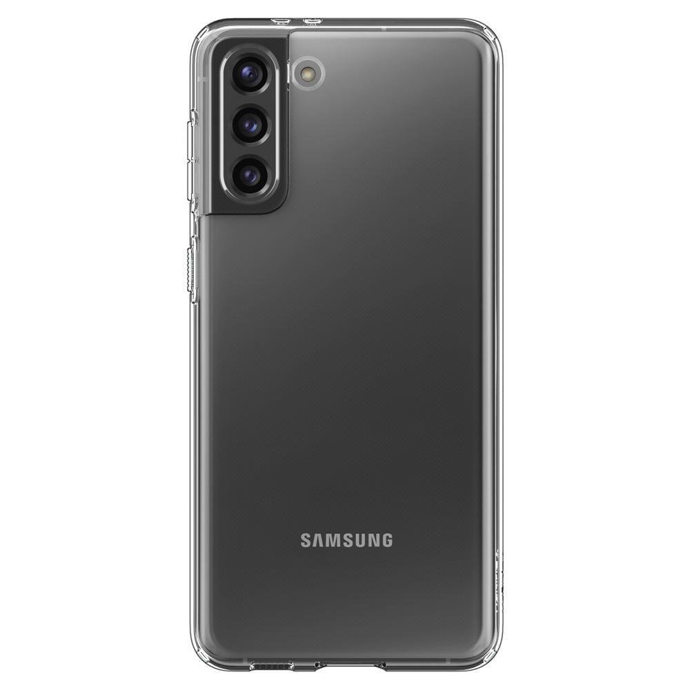 Противоударен Силиконов Калъф за Samsung S21, Spigen Liquid Crystal Case, Прозрачен (5)
