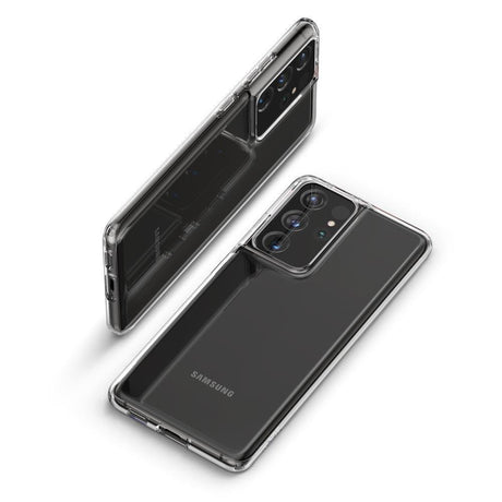 Противоударен Силиконов Калъф за Samsung S21 Ultra, Spigen Liquid Crystal Case, Прозрачен (3)