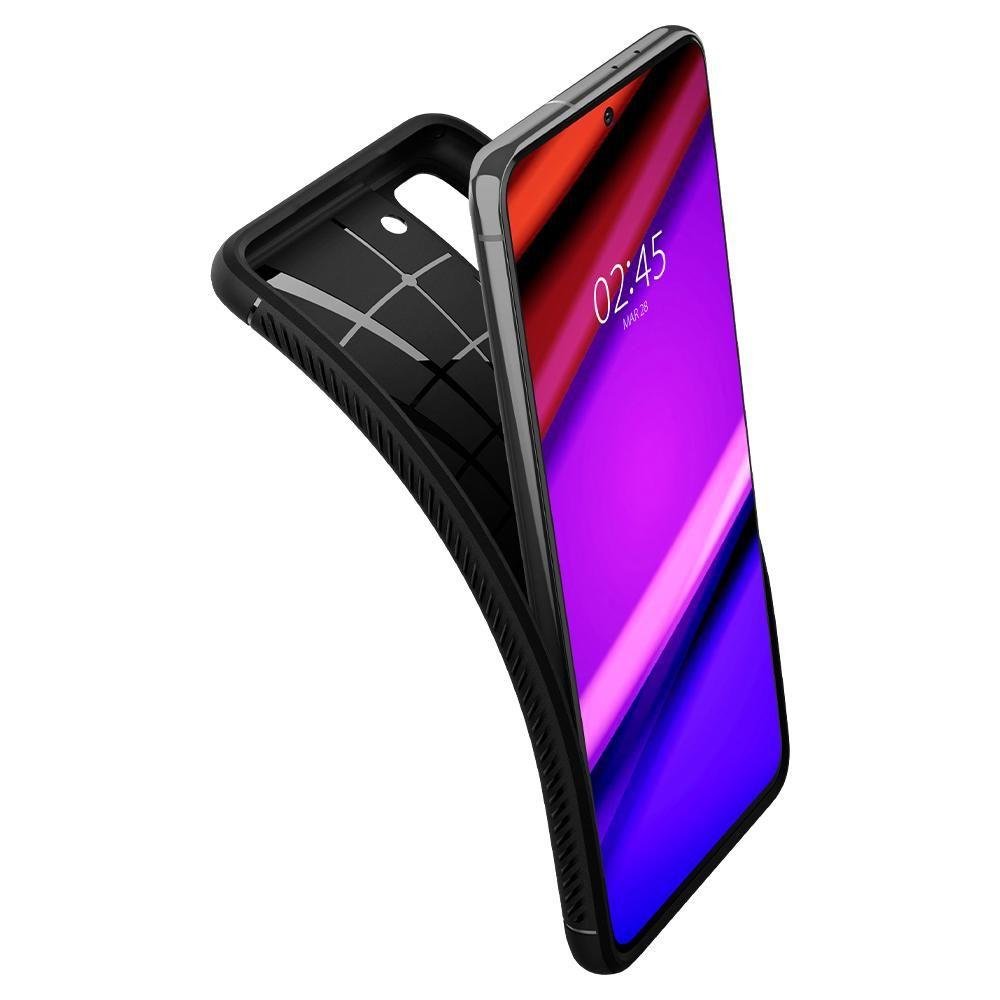 Противоударен Силиконов Калъф за Samsung S21 Plus, Spigen Rugged Armor Case, Черен (4)