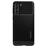 Противоударен Силиконов Калъф за Samsung S21, Spigen Rugged Armor Case, Черен (3)