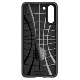 Противоударен Силиконов Калъф за Samsung S21 Plus, Spigen Liquid Air Case, Черен (6)