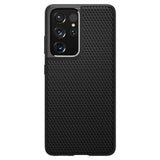Противоударен Силиконов Калъф за Samsung S21 Ultra, Spigen Liquid Air Case, Черен (4)