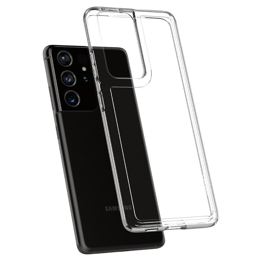 Противоударен Хибриден Калъф за Samsung S21 Ultra, Spigen Ultra Hybrid Case, Прозрачен (3)
