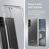 Противоударен Хибриден Калъф за Samsung S21, Spigen Ultra Hybrid Case, Прозрачен (6)