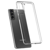 Противоударен Хибриден Калъф за Samsung S21, Spigen Ultra Hybrid Case, Прозрачен (2)