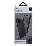 Силиконов Калъф за iPhone 12 Pro Max, Uniq Lino Hue Case, Черен (7)