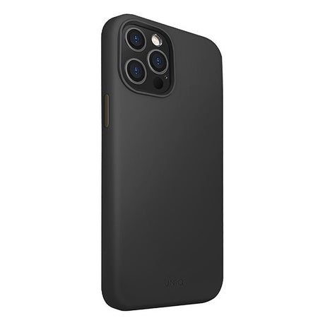 Силиконов Калъф за iPhone 12/Pro, Uniq Lino Hue Case, Черен (2)