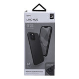 Силиконов Калъф за iPhone 12/Pro, Uniq Lino Hue Case, Черен (7)