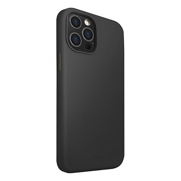 Силиконов Калъф за iPhone 12 Pro Max, Uniq Lino Hue Case, Черен (2)