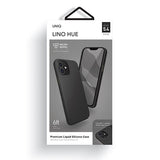 Силиконов Калъф за iPhone 12 Mini, Uniq Lino Hue Case, Черен (7)