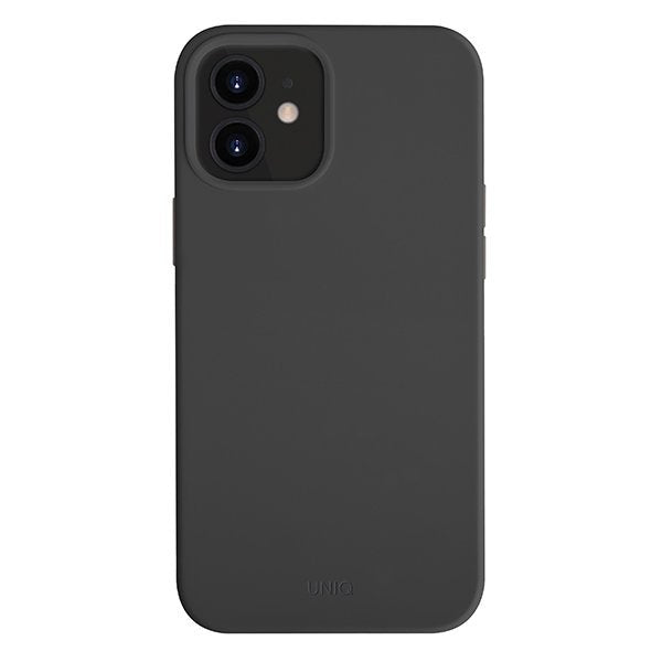 Силиконов Калъф за iPhone 12 Mini, Uniq Lino Hue Case, Черен