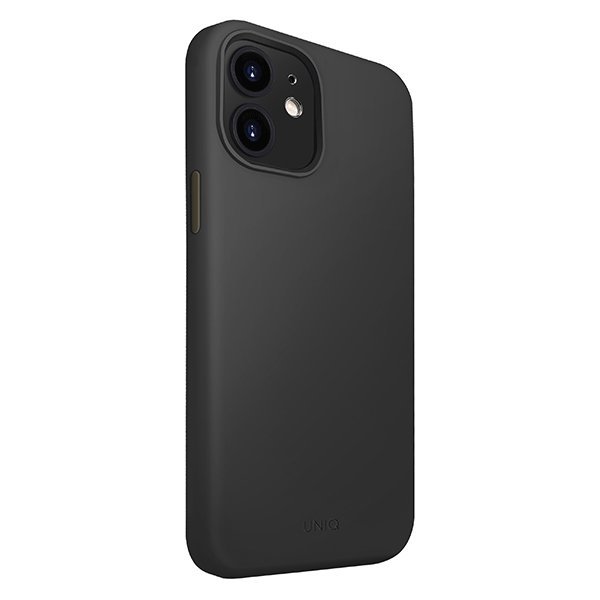 Силиконов Калъф за iPhone 12 Mini, Uniq Lino Hue Case, Черен (2)