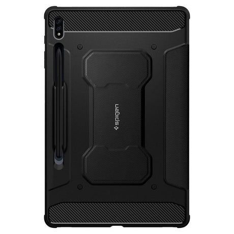 Противоударен Калъф за Samsung Tab S8 Plus/ S7 Plus/ S7 FE, Spigen Rugged Armor Pro Case, Черен (2)