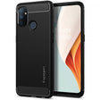 Противоударен Силиконов Калъф за Oneplus Nord N100, Spigen Rugged Armor Case, Черен