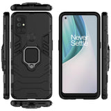 Калъф със Стойка-Пръстен за Oneplus Nord N100, Kickstand Armor Case, Черен (3)