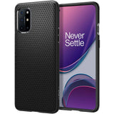 Противоударен Силиконов Калъф за за Oneplus 8T, Spigen Liquid Air Case, Черен