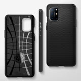 Противоударен Силиконов Калъф за за Oneplus 8T, Spigen Liquid Air Case, Черен (2)