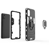 Калъф със Стойка-Пръстен за Oneplus Nord N100, Kickstand Armor Case, Черен (6)