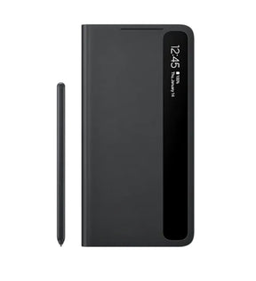 Оригинален Активен Калъф с Писалка за Samsung S21 Ultra Clear View Cover Book S Pen Case EF-ZG99PCBE, Черен
