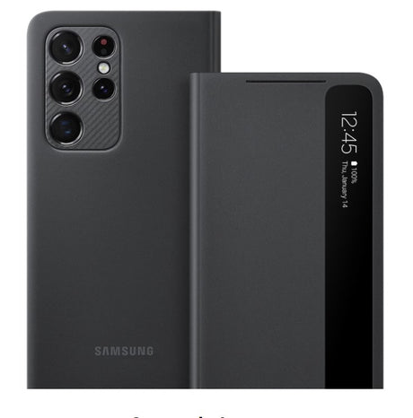 Оригинален Активен Калъф за Samsung S21 Ultra Clear View Cover Book Case EF-ZG998CBE, Черен (4)