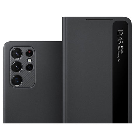 Оригинален Активен Калъф с Писалка за Samsung S21 Ultra Clear View Cover Book S Pen Case EF-ZG99PCBE, Черен (4)