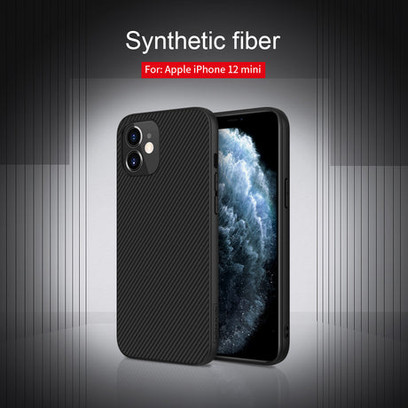 Карбонов Калъф за iPhone 12 Mini, Nillkin Synthetic Fiber Case, Черен (4)