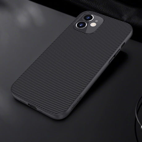 Карбонов Калъф за iPhone 12 Mini, Nillkin Synthetic Fiber Case, Черен (3)
