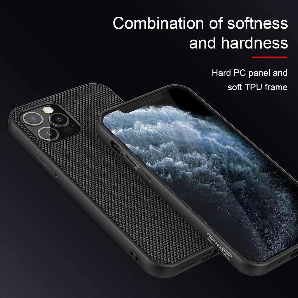 Калъф с Фибро Влакна за iPhone 12 Pro Max, Nillkin Textured Case, Черен (4)