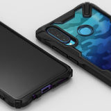Противоударен Хибриден Калъф за Huawei P30 Lite, Ringke Fusion X Camouflage Case, Черен (4)