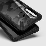 Противоударен Хибриден Калъф за Huawei P30 Lite, Ringke Fusion X Camouflage Case, Черен (2)