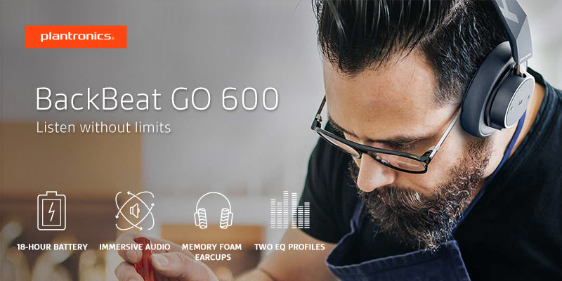 Безжични Слушалки, Plantronics Backbeat Go 600 Headphones Bluetooth, Черен (5)