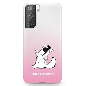 Луксозен Калъф за Samsung S21 Plus, Karl Lagerfeld Choupette Fun Case, Розов