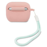 Луксозен Калъф за Apple Airpods Pro, Guess Silicone Case, Розов (2)