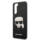 Луксозен Калъф за Samsung S21, Karl Lagerfeld Saffiano Ikonik TPU Case, Черен (3)