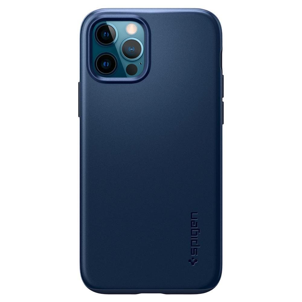 Противоударен Калъф за iPhone 12/Pro, Spigen Thin Fit Case, Син (2)