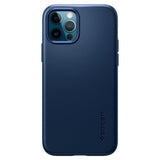 Противоударен Калъф за iPhone 12/Pro, Spigen Thin Fit Case, Син (2)