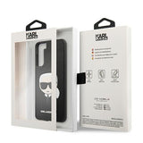 Луксозен Калъф за Samsung S21 Plus, Karl Lagerfeld Saffiano Ikonik TPU Case, Черен (6)