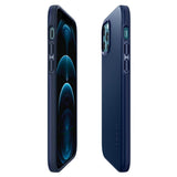 Противоударен Калъф за iPhone 12/Pro, Spigen Thin Fit Case, Син (5)