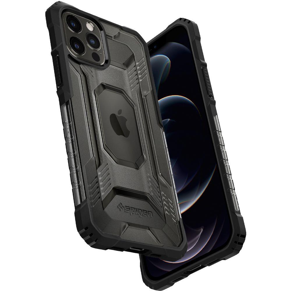 Противоударен Хибриден Калъф за iPhone 12/Pro, Spigen Nitro Force Case, Черен (6)