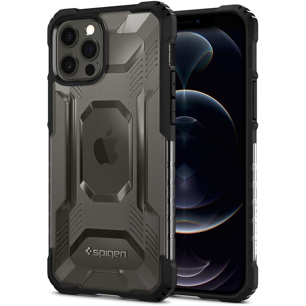 Противоударен Хибриден Калъф за iPhone 12/Pro, Spigen Nitro Force Case, Черен (2)