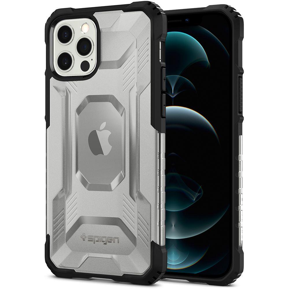 Противоударен Хибриден Калъф за iPhone 12/Pro, Spigen Nitro Force Case, Черен